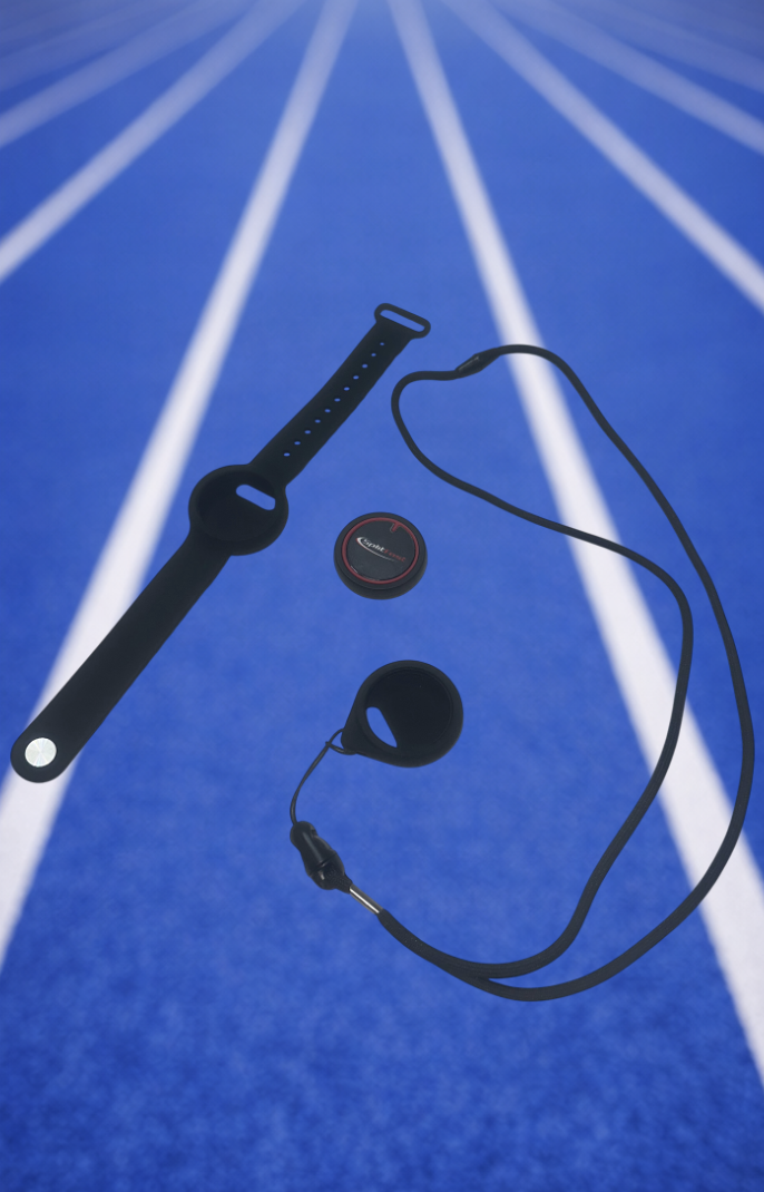 SplitFast motion sensor with strap and lanyard